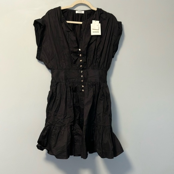 NWT Sandro black dress 38 - Picture 3 of 12
